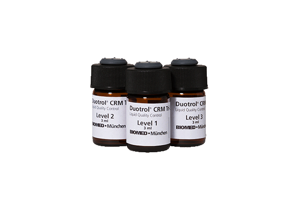 Duotrol Protein Control from BIOMED in three ranges of concentration